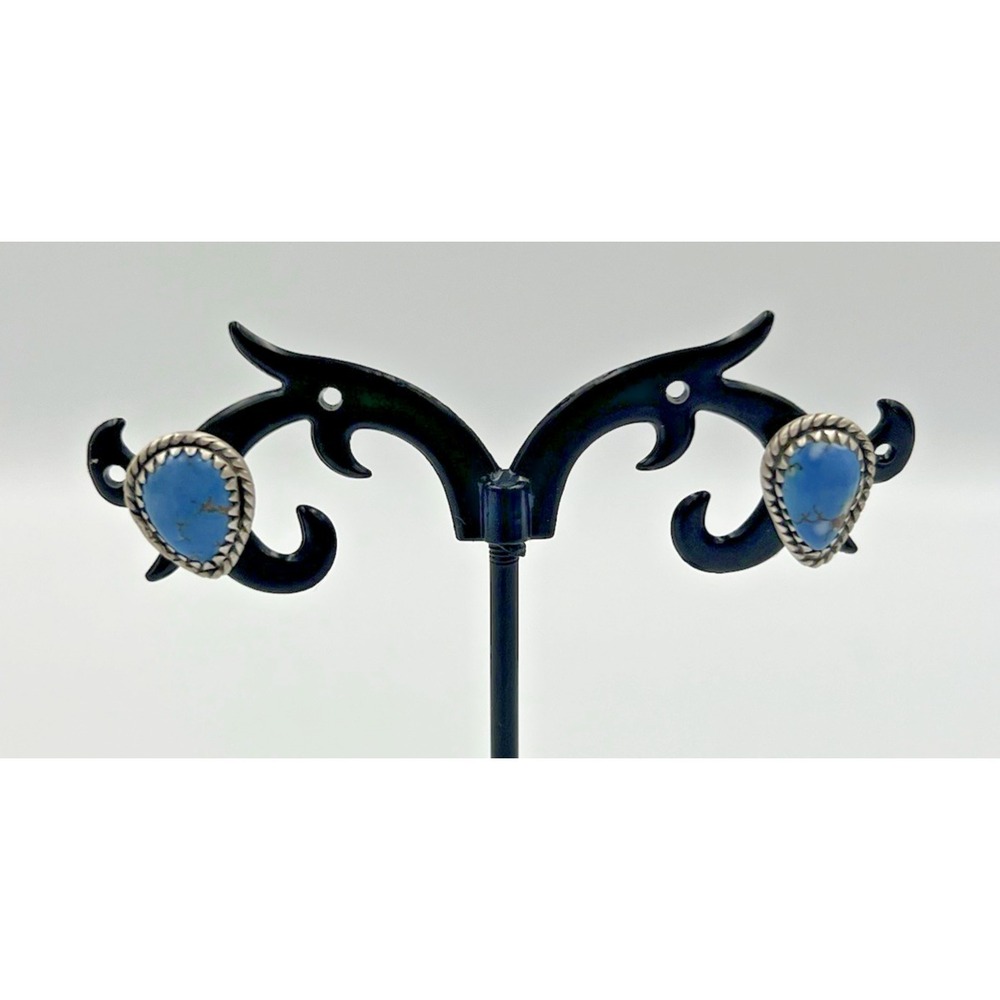 Golden Hills Turquoise Sterling Silver .925 Teardrop Stud Earrings